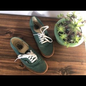 Vans-Forest Green. Size 9